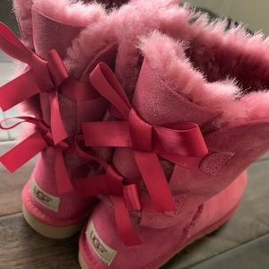 WOMENS Pink UGG Bow Boots